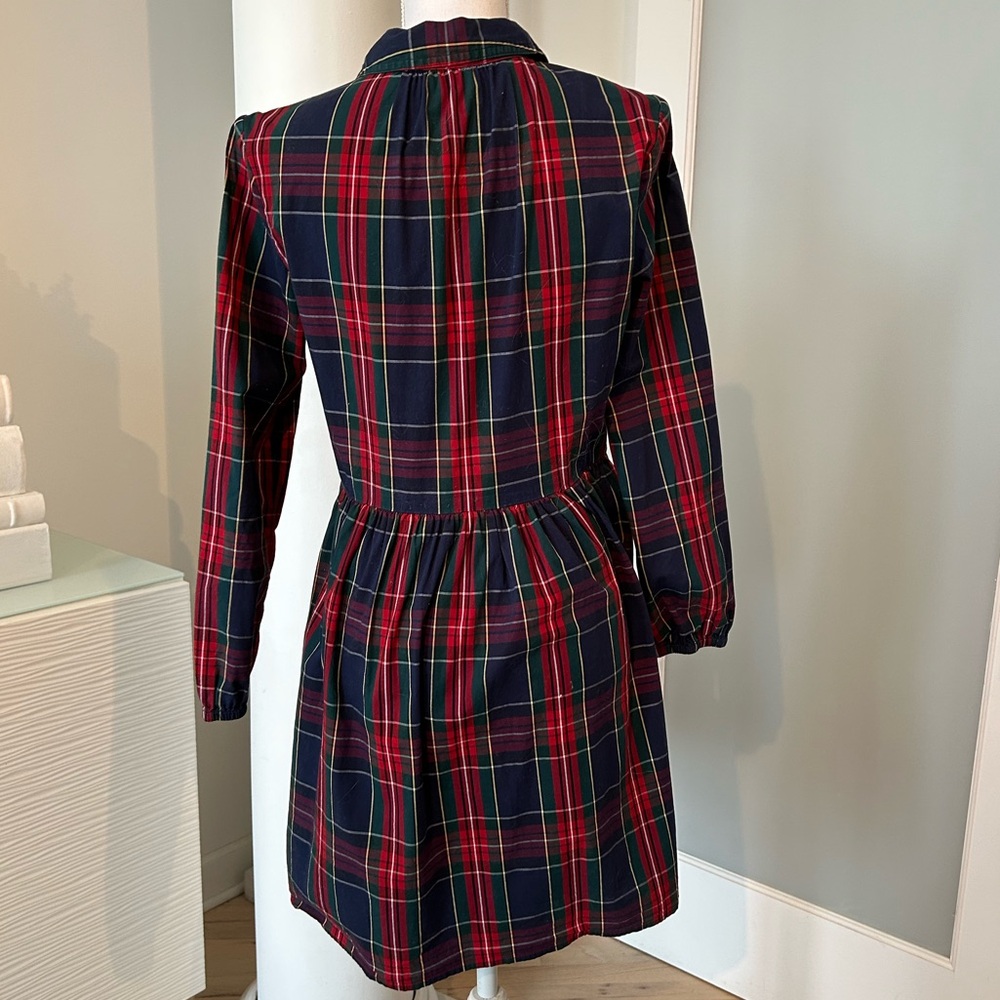 J. Crew Red and Green Plaid Dress - 8 - Picture 2 of 8